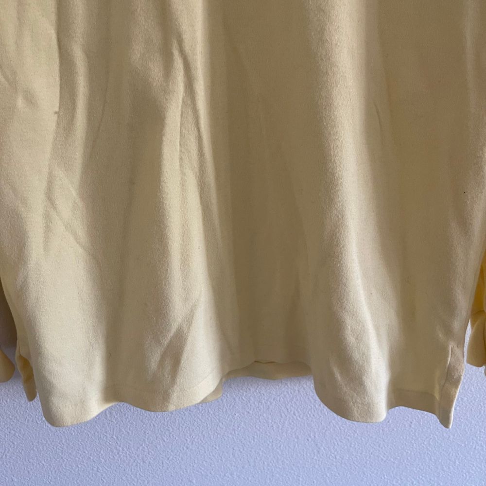 Vintage Y2K Preppy Polo Ralph Lauren Pale Yellow Slouchy Turtleneck - Picture 6 of 10